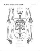 Mr. Bones Skeleton Craft Template