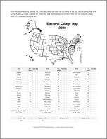 Electoral College Map Coloring Activity 2020