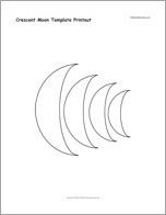 Crescent Moon Template Printout