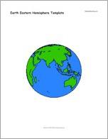 Earth Eastern Hemisphere Template