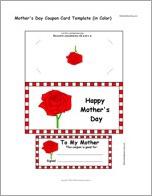 Mother's Day Coupon Card Template (in Color)