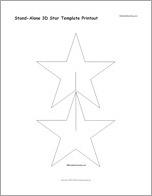 Stand-Alone 3D Star Template Printout