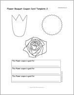 Flower Bouquet Coupon Card Template 2