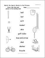 Match the Sports Words to the Pictures