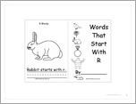 Words That Start With R: A Printable Book