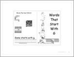 Words That Start With G: A Printable Book