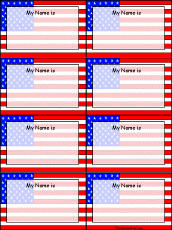 US Flag Nametag Printable (Color)