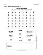 Dolch Words Wordsearch #7