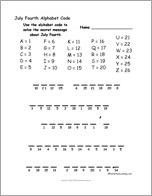 July 4th Alphabet Code