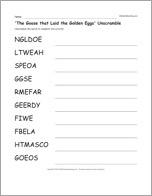 'The Goose that Laid the Golden Eggs' Unscramble