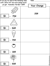 Coin and Dollar Worksheets