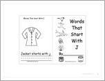 Words That Start With J: A Printable Book