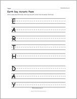 Earth Day Acrostic Poem