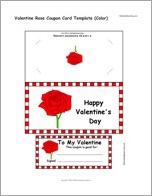 Valentine Rose Coupon Card Template (Color)