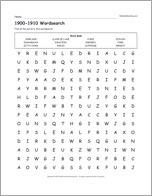 1900-1910 Wordsearch