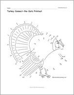 Turkey Connect-the-Dots Printout