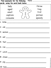 'The Gingerbread Man' Synonyms