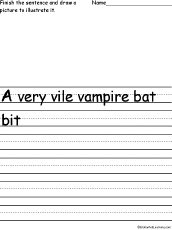 Finish the Sentence — 'V'