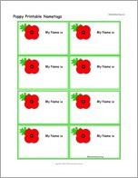 Poppy Printable Nametags