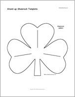 Stand-up Shamrock Template
