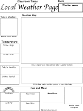 Newspaper Local Weather Page #1