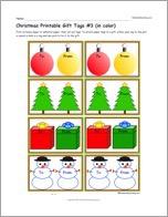 Christmas Printable Gift Tags #3 (in color)