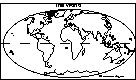 World: Outline Map Printout