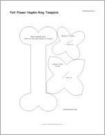 Felt Flower Napkin Ring Template