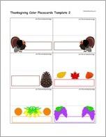 Thanksgiving Color Placecards Template 2