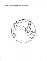 Earth Eastern Hemisphere Template