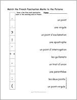 Match the French Punctuation Marks to the Pictures