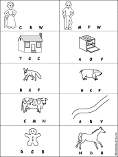 Circle the Starting Sound of 'Gingerbread Man' Words
