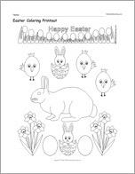 Easter Coloring Printout