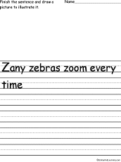 Finish the Sentence — 'Z'