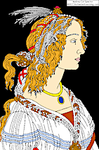 Idealized Portrait of a Lady (Simonetta Vespucci as a Nymph) - Coloring Page