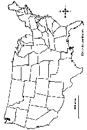 Outline Map: Continental USA with state borders