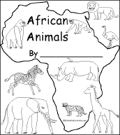 African Animals: A Printable Book