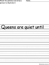 Finish the Sentence — 'Q'