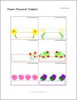 Flowers Placecards Template
