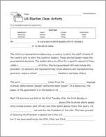 US Election Cloze Activity