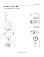 Match the Rhymes Printout #2