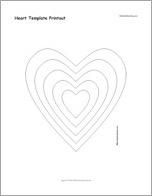 Heart Template Printout