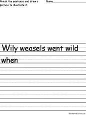 Finish the Sentence — 'W'
