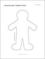 Scarecrow Paper Template Printout