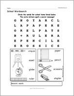 School Wordsearch