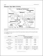Dinosaur Size Math Activity