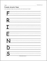 Friends Acrostic Poem