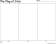 Flag of Italy Printout