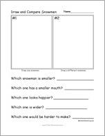 Draw and Compare Snowmen