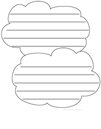 Clouds: Shape Poem - Printable Worksheet